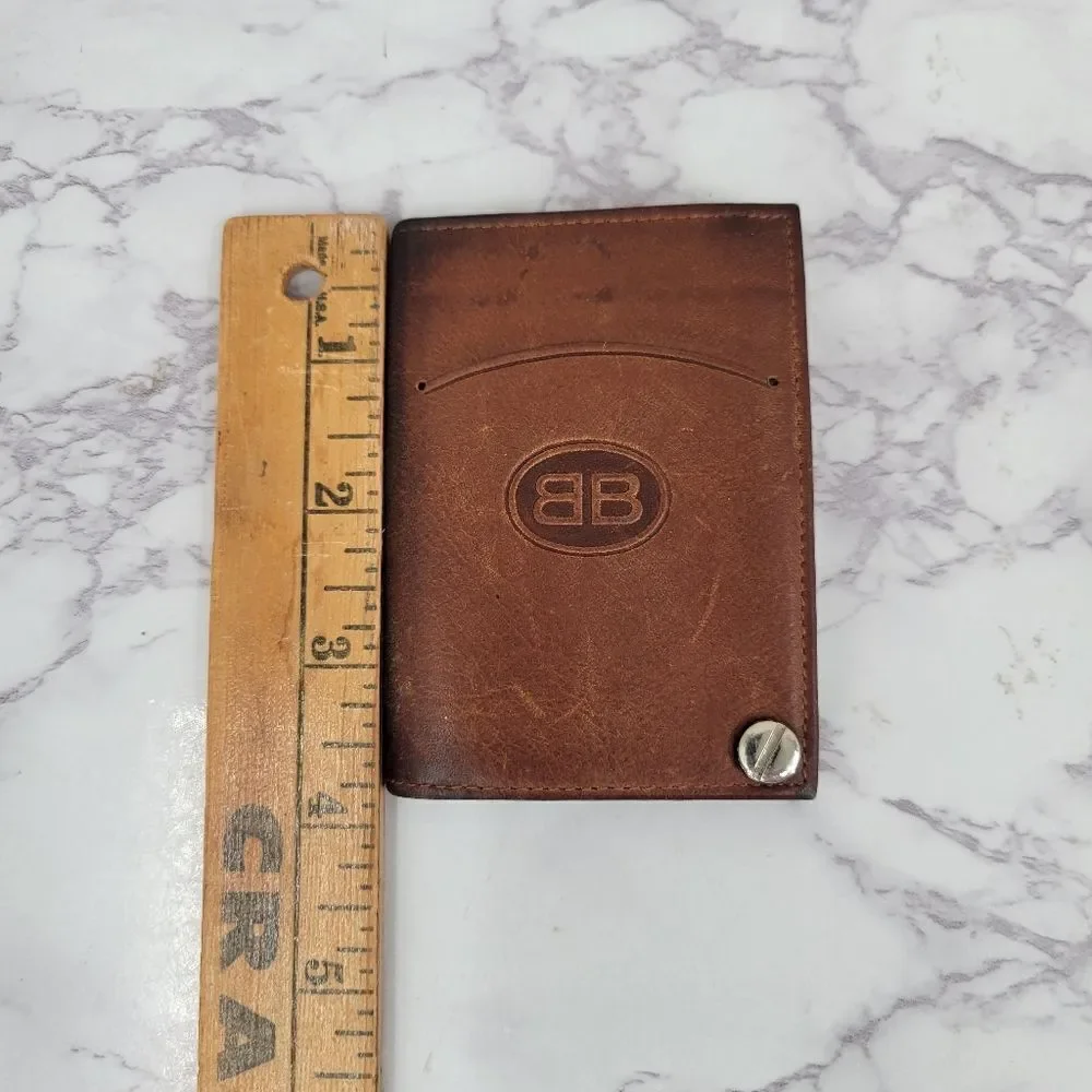 Buxton Brown Leather Card Fan Wallet Buisness Credit Card Holder Vintage